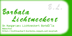 borbala lichtneckert business card